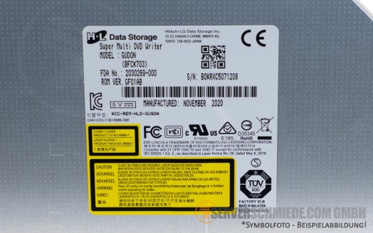 Hitachi LG ultra slim DVD Brenner SATA Laufwerk 9,5mm GUD0N