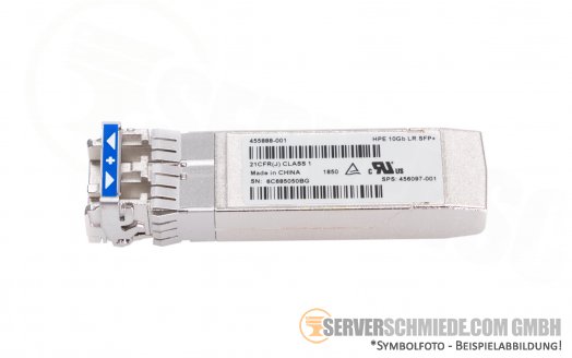 HP 10G SFP+ LR LC duplex Transceiver 1310nm 10km 455888-001 455889-B21