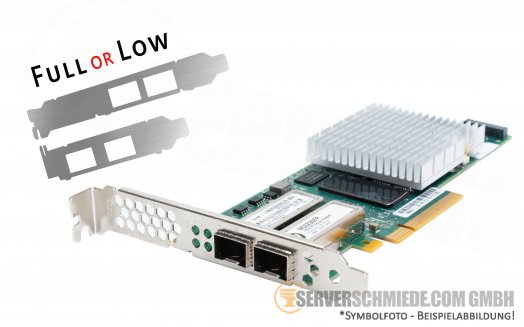 HP 2x 10GbE SFP+ QLogic NC523SFP QLE3242 LWL Netzwerk Ethernet Controller PCIe x8 593742-001 593715-001 (vmware, Hyper-V kompatibel)