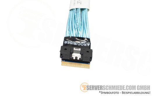 HP 12cm SAS AROC OCP x16 Enablement Kabel cable 1x SFF-8654 8i gerade to 1x SFF-8654 8i winkel DL380 DL360 Gen10 Plus P20847-001