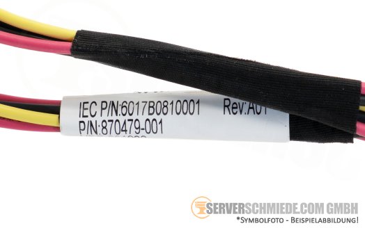 HP 13 / 20cm Backplane Power Kabel cable 1x 10-pin gerade to 2x 6-pin gerade DL580 Gen10 870479-001
