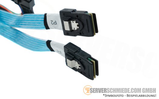 HP 135cm SAS Kabel 1x double-wide-SAS-Stecker 68-pin gerade 1x Molex-Stecker 14-polig -- 2x SFF-8087 gerade 1x Molex-Stecker 16-polig