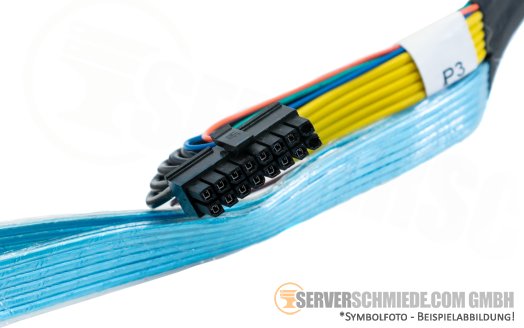HP 135cm SAS Kabel 1x double-wide-SAS-Stecker 68-pin gerade 1x Molex-Stecker 14-polig -- 2x SFF-8087 gerade 1x Molex-Stecker 16-polig