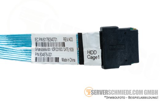 HP 135cm SAS Kabel 1x double-wide-SAS-Stecker 68-pin gerade 1x Molex-Stecker 14-polig -- 2x SFF-8087 gerade 1x Molex-Stecker 16-polig