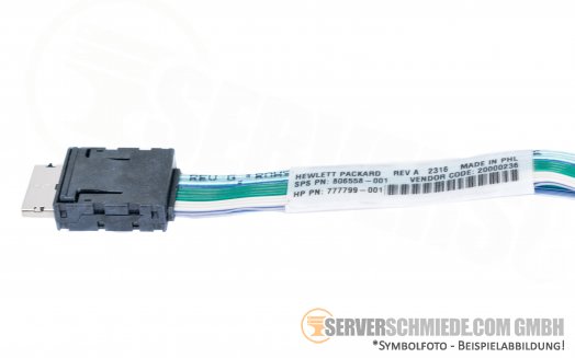 HP 15cm  REF SAS cable 1x OCulink gerade --1x PCIe x4  for BL660c Gen9 777799-001