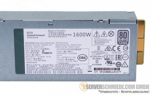 HP 1600W Gen10 Netzteil PSU 830270-201