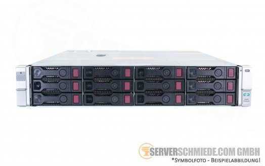 HP 19" D3600 Storage 12x 3,5" LFF HDD SSD 2x JBOD 12G SAS Controller QW968A 4x SFF-8644 + 2x PSU