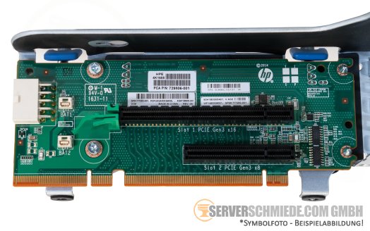 HP 1x x16 1x x8 PCIe 3.0 Riser incl. cage DL560 Gen9 729806-001