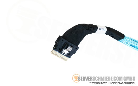 HP 20cm NVMe Kabel 1x SFF-8654 gerade to 1x SFF-8654 (Slim SAS 8i 74-pin winkel ) P14318-001
