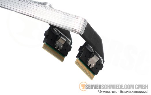 HP 25 / 22cm NVMe Kabel cable Box 1 / 2 2x SFF-8654 8i gerade to 2x SFF-8654 8i gerade DL380 Gen10 Plus P22345-001