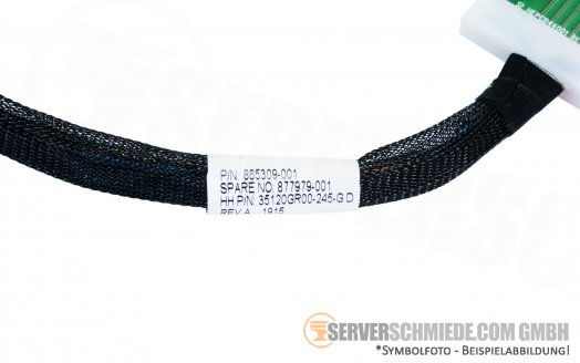 HP 25cm  BL460C Gen10 SATA Kabel 1x NVMe winkel 1x 22 pin Buchse 865309-001
