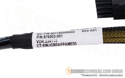 HP 25cm  DL380 ML350 Gen10 GPU Power Cable 879154-001 1x 8-Pin to 1x 8-Pin + 2x 6-pin + 1x 8-pin (Tesla)