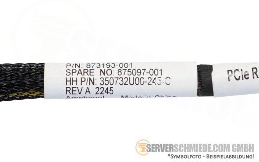 HP 25cm GPU Power Kabel cable 1x 8-pin to 2x 6-pin PCIe DL380 Gen10 Gen10 Plus Gen11 873193-001