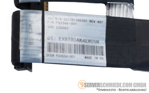 HP 26 / 22cm NVMe Kabel cable Box 2 2x SFF-8654 8i gerade to 2x SFF-8654 8i gerade DL380 Gen10 Plus P22346-001