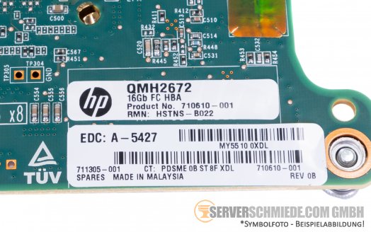 HP Qlogic QMH2672 2x 16Gb FC Mezzanine Fibre Channel HBA 710608-B21 bl460c Gen8 Gen9 Gen10