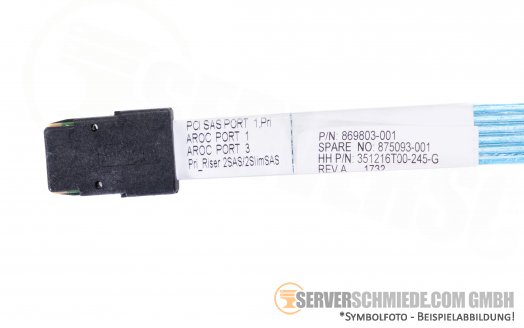 HP 30cm SAS Cable Kabel 2x SFF-8087 869803-001