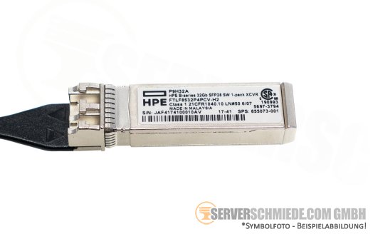 HP 32Gb SFP28 FC FibreChannel Transceiver 100m 850nm Multi-Mode LC duplex B-series P9H32A 855073-001 5697-3794