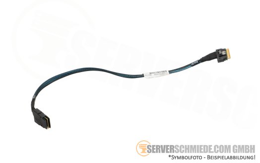 HP 34cm SAS Kabel cable Rear to AROC 1x SFF-8654 8i gerade to 1x SFF-8087 gerade DL385 Gen10 Plus V2 P39869-001