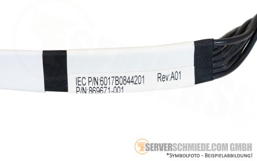HP 35cm Backplane Power Kabel cable 1x 10-pin gerade to 1x 8-pin gerade DL360 Gen10 4xLFF 869671-001