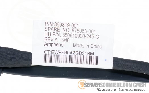 HP 35cm DL380 Gen10 Front Control Panel Cable 1x 24pin 1x30pin 1x SATA  869819-001