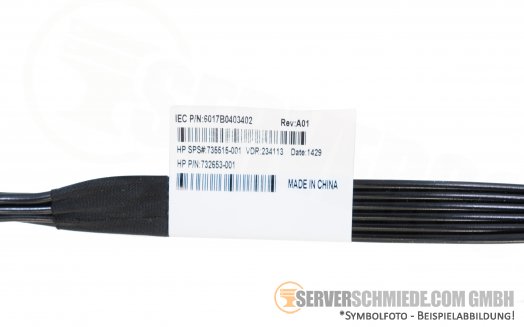 HP 35cm  DL580 Gen8 Powerkabel 35cm 2x6 pin 732653-001  735515-001