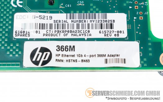 HP 366M 1Gb 4 Port Netzwerkadapter HSTNS-BN63 615727-001