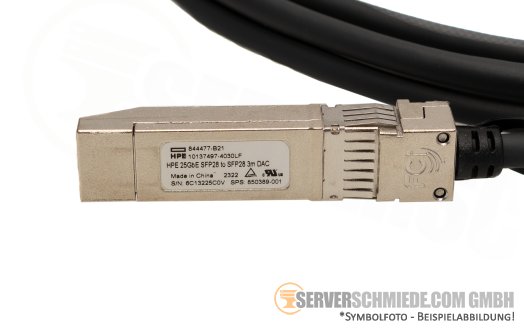 HP 3m DAC Kabel cable copper 2x 25Gb SFP28 Copper 844477-B21 Original