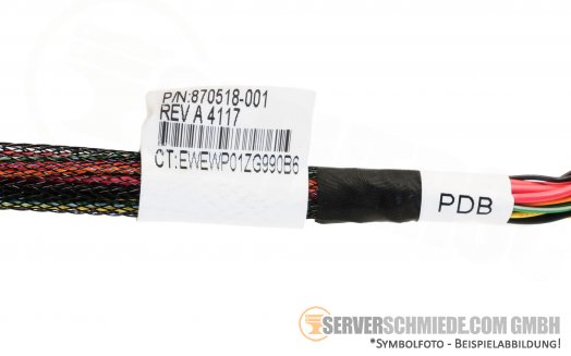 HP 40cm Fan Power cable Fan out Left 1x 22 pin to 4x 6 pin Apollo R2600 Gen10 870518-001