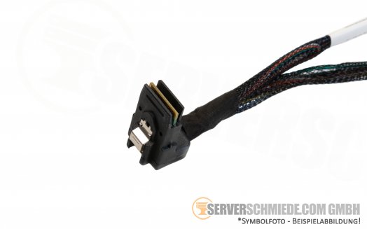 HP 40cm SAS Kabel 1x SFF-8087 winkel  -- 30cm  1x SATA 1x  8 pin  gerade 1x 40cm  1x SATA 1x  8 pin  gerade 689046-001