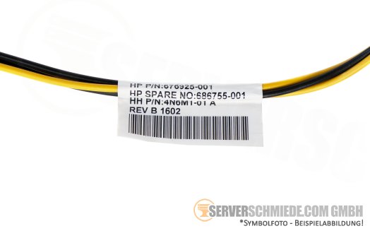 HP 42cm CPU Power Kabel cable 1x 4-pin male to 1x 8-pin female ML30 G9 676925-001