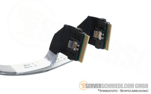 HP 44 / 50cm NVMe Kabel cable Box 1 2x SFF-8654 8i gerade to 2x SFF-8654 8i gerade DL385 Gen10 Plus P22349-001