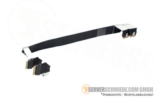 HP 44 / 50cm NVMe Kabel cable Box 1 2x SFF-8654 8i gerade to 2x SFF-8654 8i gerade DL385 Gen10 Plus P22349-001