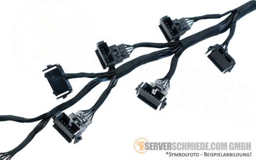 HP 45cm Apollo 4200 Fan Kabel 1x Molex Stecker 8-pin 1x Crimpstecker 2x 14-polig -- 10x Fan Buchse 5-polig 804875-001