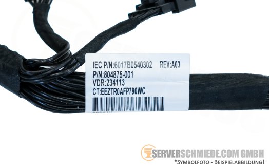 HP 45cm Apollo 4200 Fan Kabel 1x Molex Stecker 8-pin 1x Crimpstecker 2x 14-polig -- 10x Fan Buchse 5-polig 804875-001
