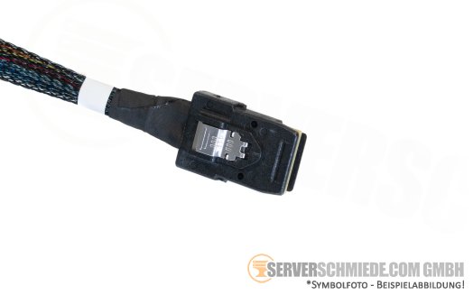 HP 50 / 20cm SAS Kabel cable 2x SFF-8087 gerade to 1x SFF-8654 winkel DL380 Gen11 LFF P46047-001