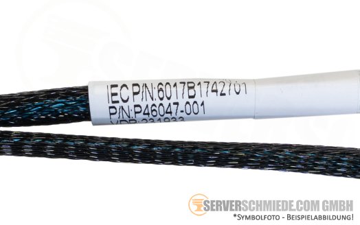 HP 50 / 20cm SAS Kabel cable 2x SFF-8087 gerade to 1x SFF-8654 winkel DL380 Gen11 LFF P46047-001