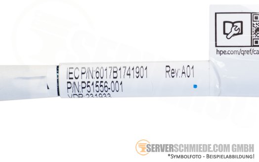 HP 50cm NVMe Kabel cable 1x SFF-8654 8i winkel to 1x SFF-8654 8i winkel DL380 Gen11 P51556-001