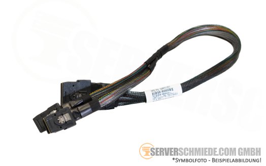 HP 50cm SAS Kabel 1x double wide SFF-8087 gerade to 2x SFF-8087 gerade ML30 Gen9 789653-001