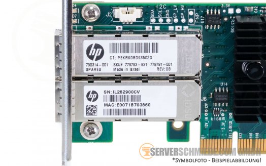 HP 546SFP+ Mellanox 2x 10GbE SFP+ PCIe x8 MCX312B ConnectX-3 EN Pro 10 Gigabit Ethernet Network Controller 779793-B21 MCX312B-XCCT