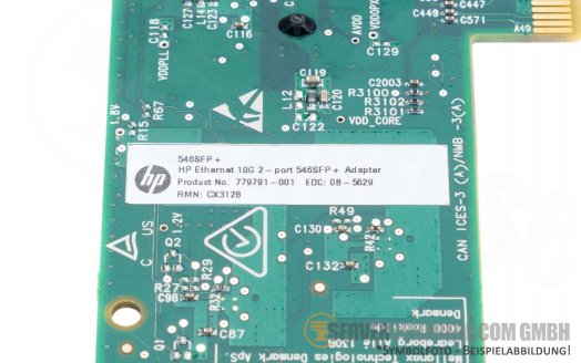 HP 546SFP+ Mellanox 2x 10GbE SFP+ PCIe x8 MCX312B ConnectX-3 EN Pro 10 Gigabit Ethernet Network Controller 779793-B21 MCX312B-XCCT