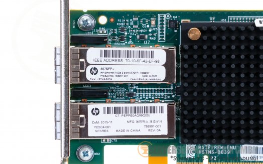 HP 557SFP+ 2x 10GbE Dual Port SFP+ Network LAN Ethernet PCIe Controller 788995-B21 788991-001