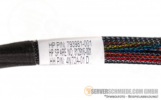 HP 55cm SAS Kabel  2x SFF-8087 gerade 2x SFF-8087 winkel 793981-001 812916-001 4N72A-01