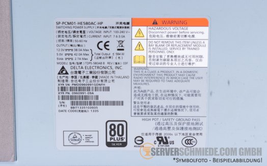 HP 3Par M6720 M6710 580W PSU Netzteil 682373-001