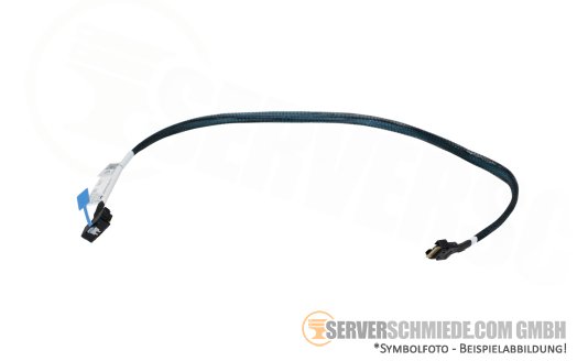 HP 59cm NS204i-u SAS Kabel cable 1x SFF-8654 8i winkel to 1x SFF-8654 4i gerade DL380 Gen11 SFF P51579-001