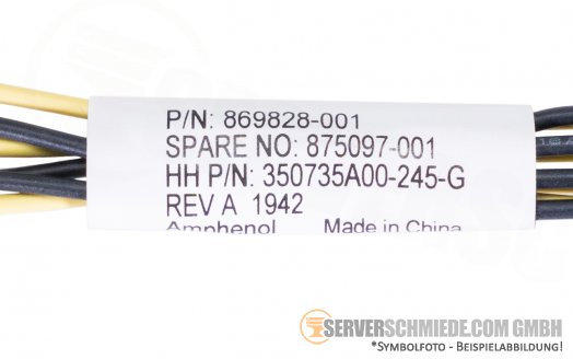 HP 5cm DL380 GPU Kabel 1x 10-pin 1x 8-pin 869828-001