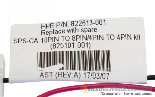 HP 5cm ODD Power Extender Kabel cable 1x 4-pin IDE gerade to 1x 4-pin gerade ML30 Gen9 822613-001