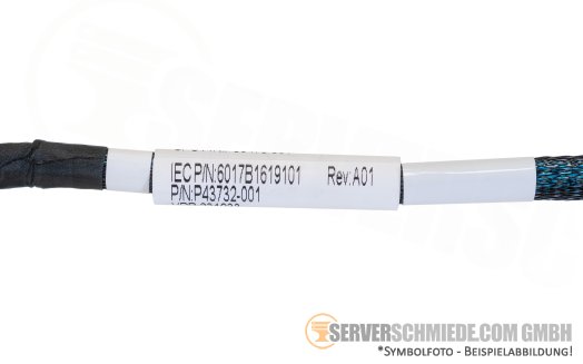 HP 60cm NVMe Kabel cable SFF-8654 gerade to SFF-8654 winkel DL360 Gen11 P43732-001