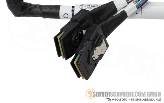 HP 60cm SAS Kabel cable 2x SFF-8087 gerade to 1x SFF-8654 winkel DL380 Gen11 LFF P51559-001