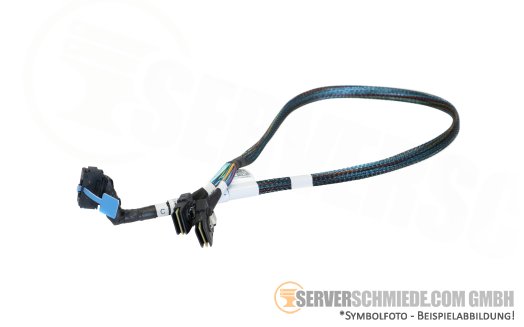 HP 60cm SAS Kabel cable 2x SFF-8087 gerade to 1x SFF-8654 winkel DL380 Gen11 LFF P51559-001