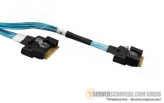 HP 65 / 70cm NVMe SAS Tri-Mode OCP Kabel cable 1x SFF-8654 winkel to 2x SFF-8654 gerade DL360 Gen11 P48964-001 of Kit P52416-B21